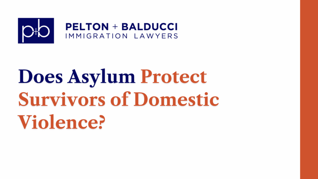 Does Asylum Protect Survivors of Domestic Violence?